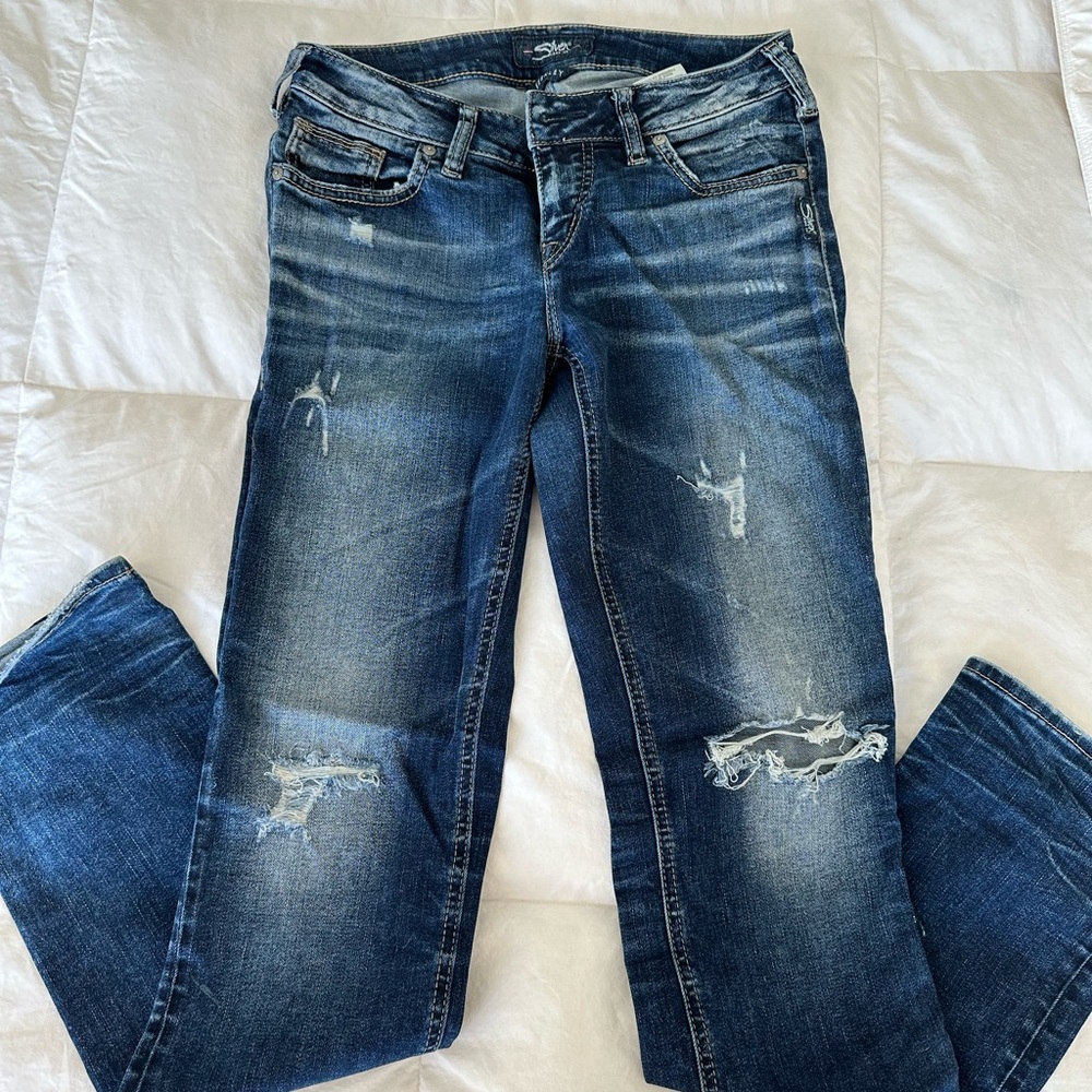 Woman’s Silver Jeans